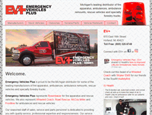 Tablet Screenshot of emergencyvehiclesplus.com